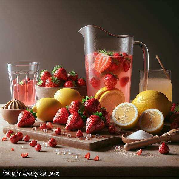 Limonada de fresa DIY