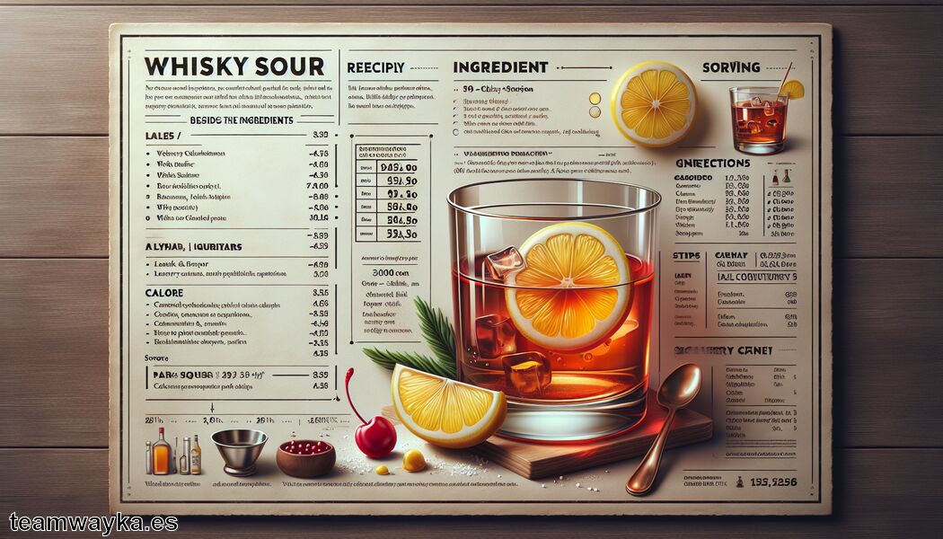 Información Nutricional - Receta de Whisky Sour