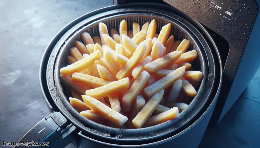 Papas fritas congeladas en freidora de aire